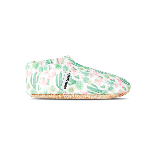 Krabbelschuhe für Babys – Flamingo Cactus