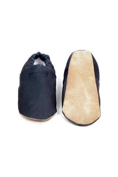 Soft 100% Organic Cotton Baby Slippers - Anthracite