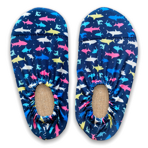 Children’s Non-slip Swim Shoes, Beach Shoes, Blue Shark design