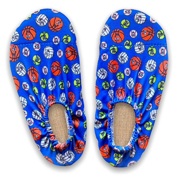 Children’s Non-slip Swim Shoes, Beach Shoes, Blue Balls design